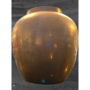 Vintage Brass Planter Vase Urn Made in India 6.5 x 7